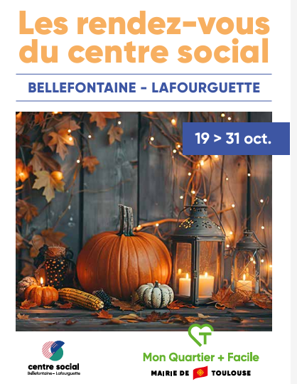 Les rendez vous du centre social19 octobre au 31 octobre